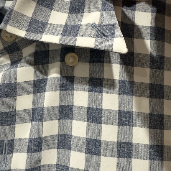 Peter Millar Blue/White Check Button Down Shirt.  Size XXL. - Picture 4 of 11